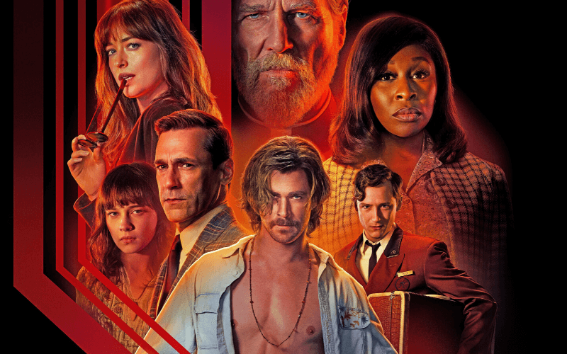A picture of the stars of the movie Bad Times at the El Royale
